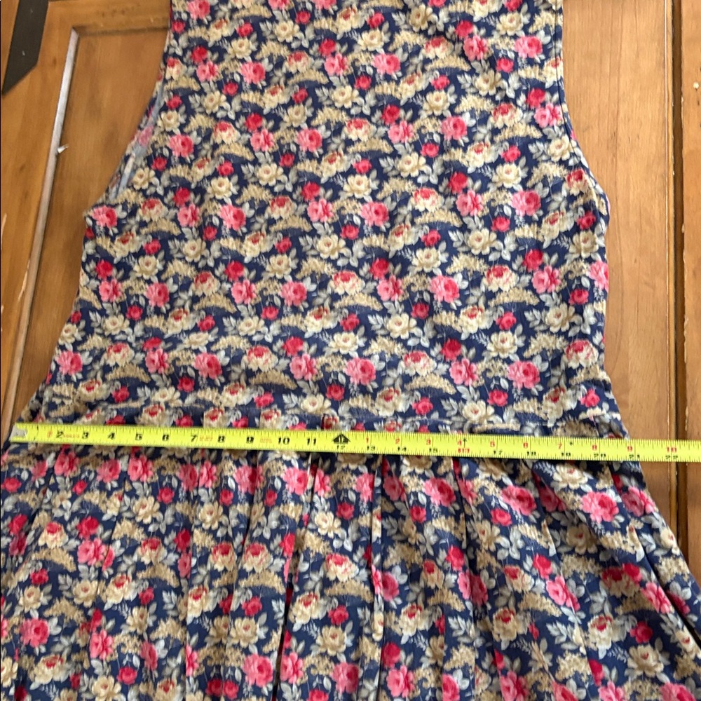 Laura Ashley Blue and Pink Floral Midi Dress Size 10 - Picture 11 of 16